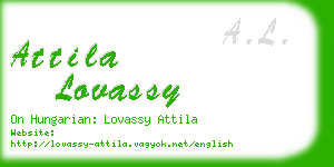 attila lovassy business card